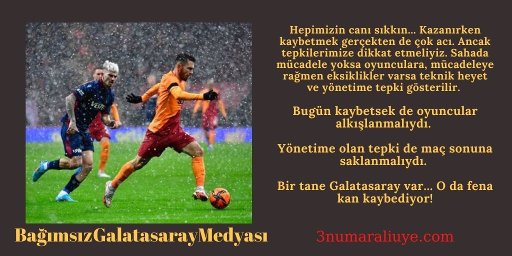 Bir Tane Galatasaray Var, O da fena Kan Kaybediyor!